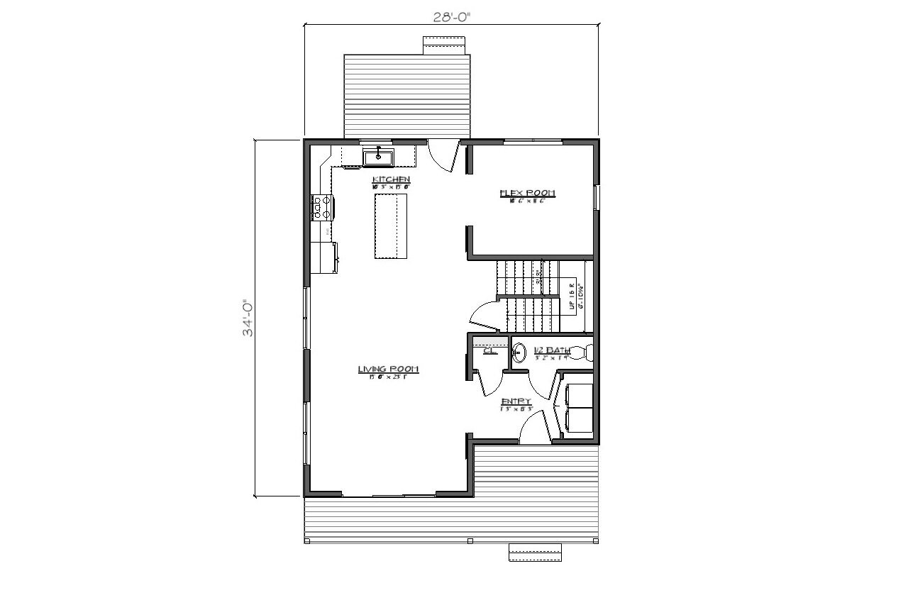 Farmhouse House Plan - Balsam 21838 - 1st Floor Plan