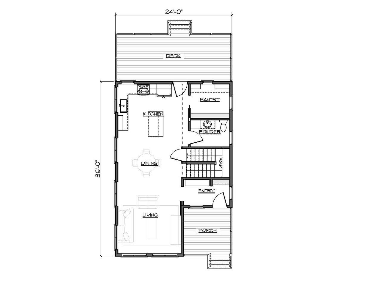Cottage House Plan - Silver Maple 96142 - 1st Floor Plan