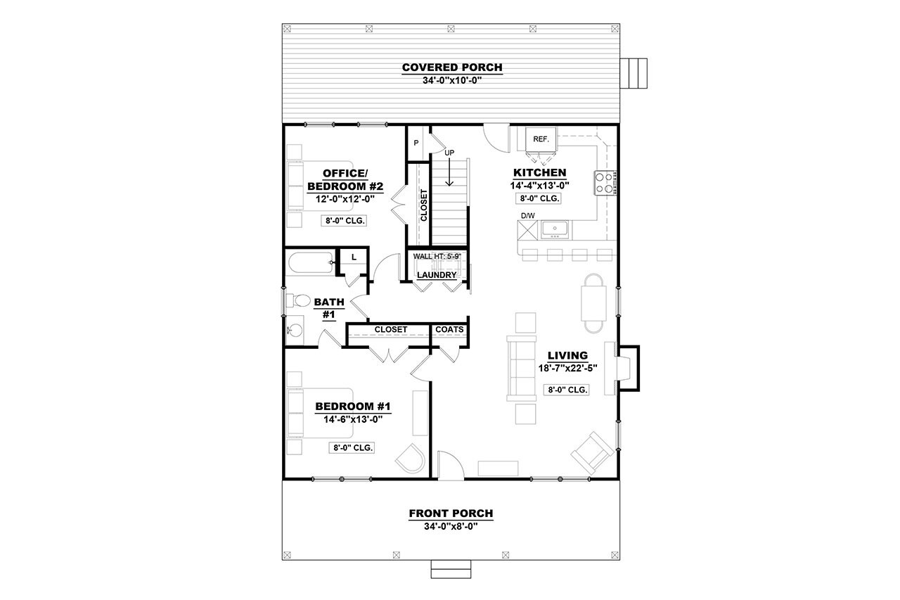 Country House Plan - Grady 3 93388 - 1st Floor Plan