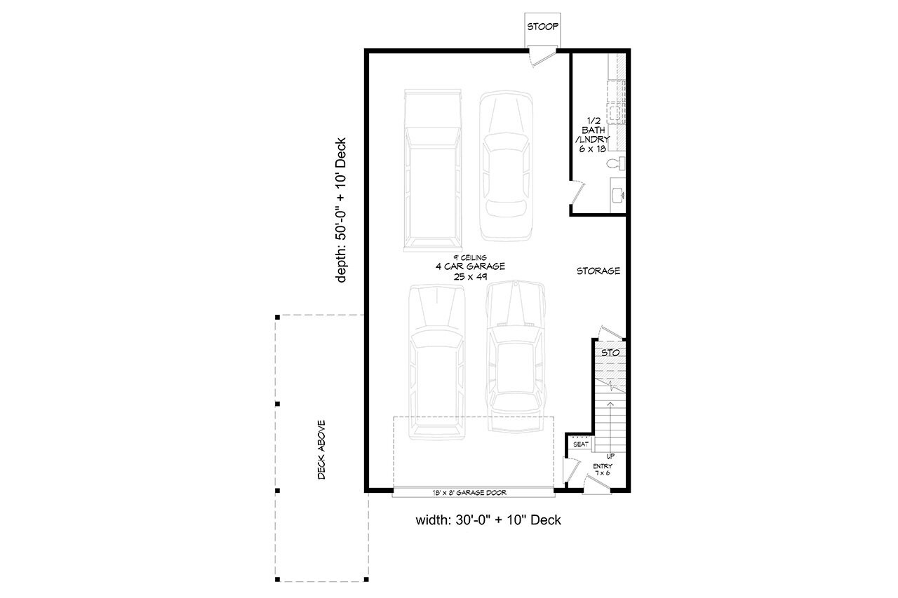 Traditional House Plan - Uniontown 72016 - 1st Floor Plan