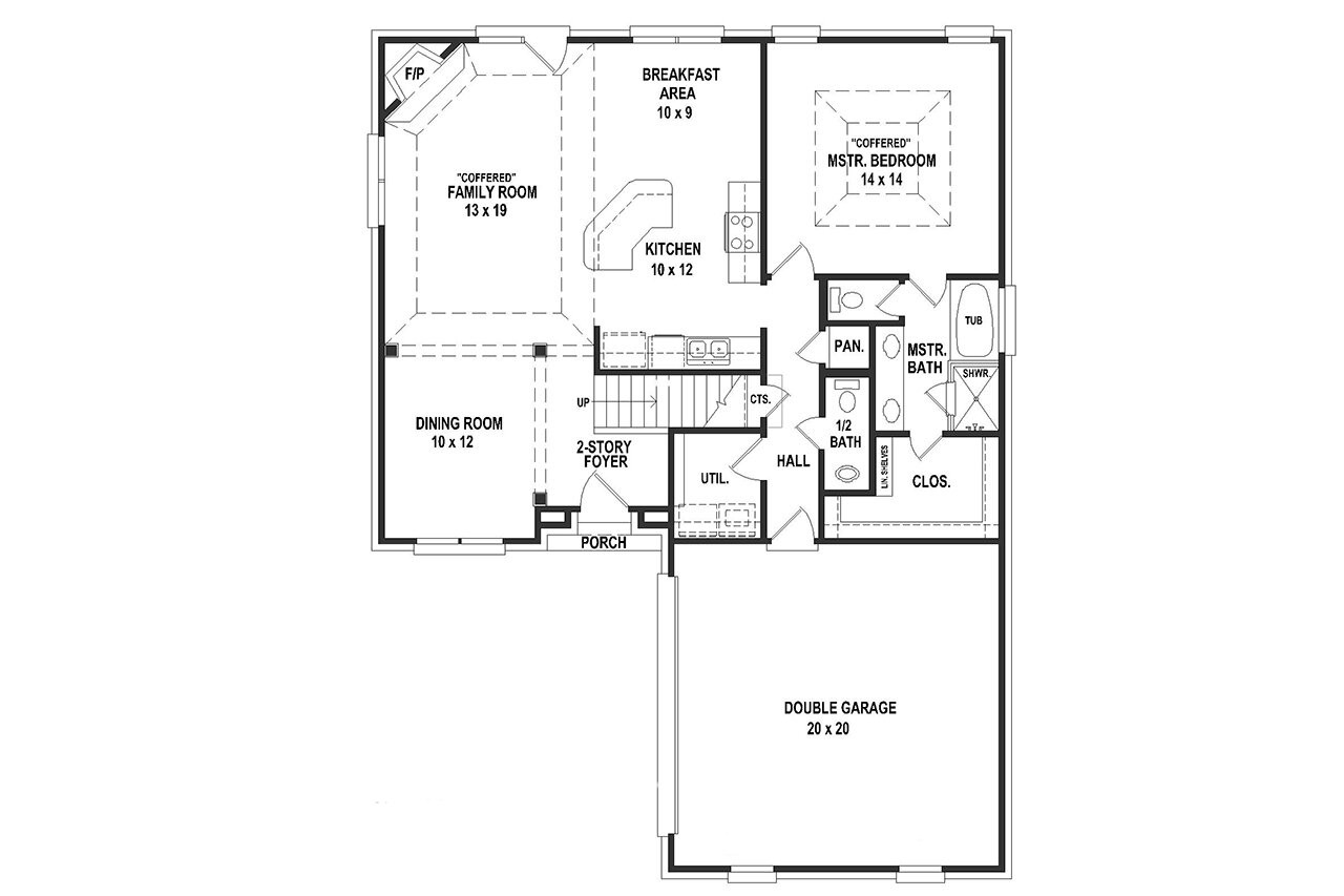 French Country House Plan - 68637 - 1st Floor Plan