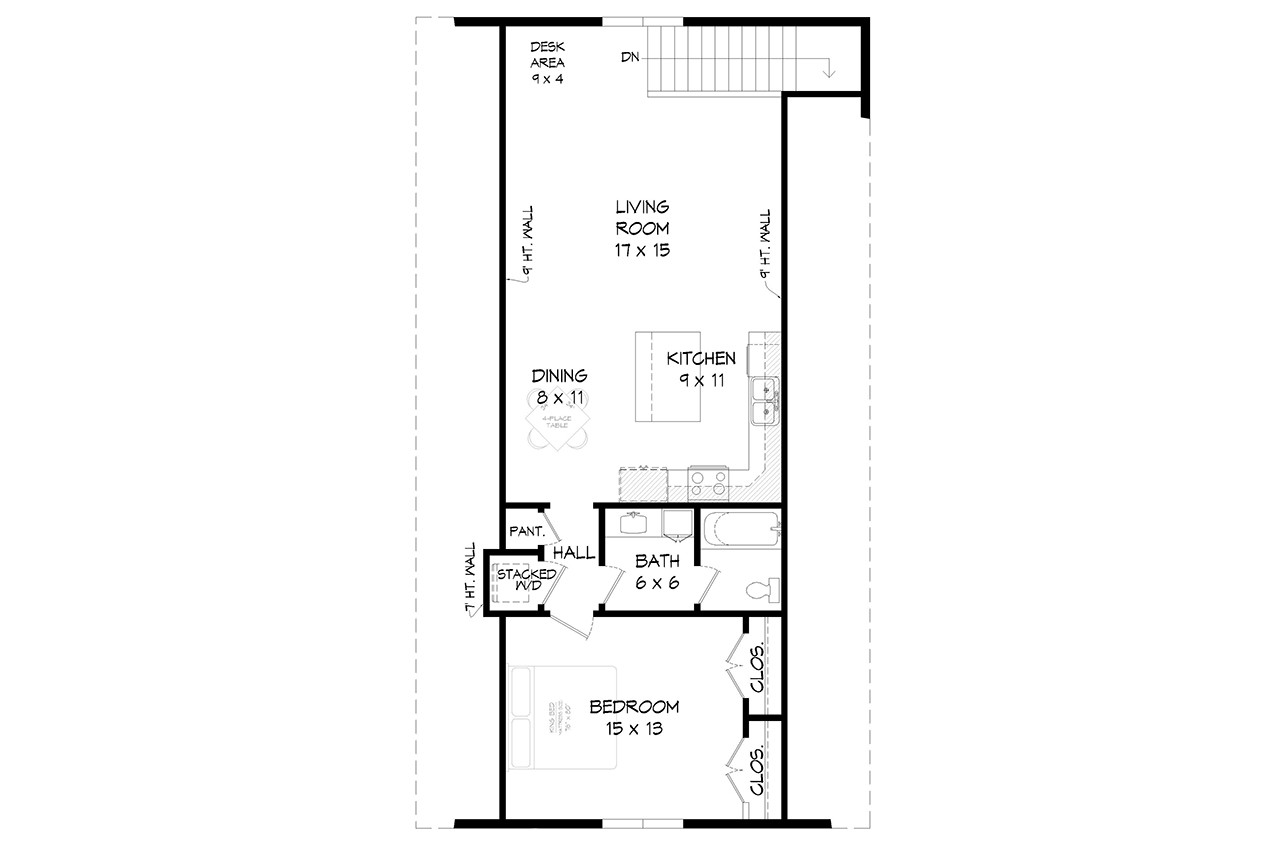 Secondary Image - Farmhouse House Plan - Peach Orchard RV Barndo 57446 - 2nd Floor Plan
