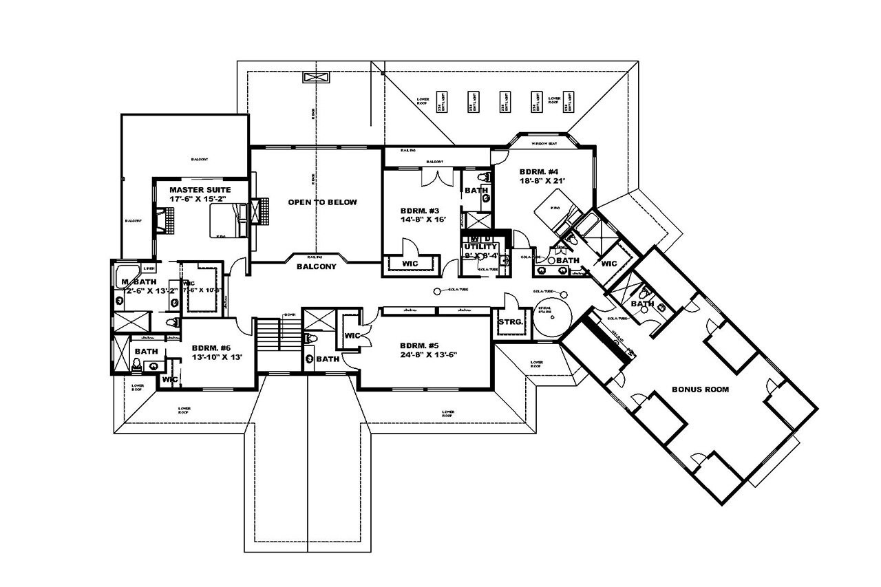 Secondary Image - Craftsman House Plan - 91043 - 2nd Floor Plan