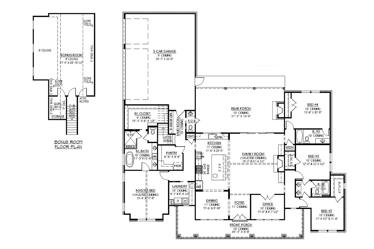 Farmhouse House Plan - Black Creek 2 10497 - 1st Floor Plan