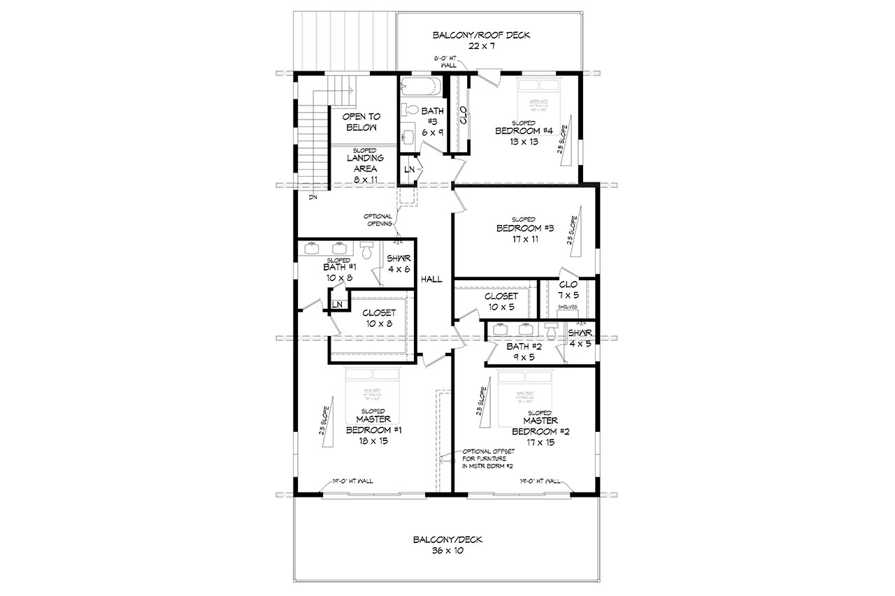 Modern House Plan - Eagle Lightning 16480 - 2nd Floor Plan