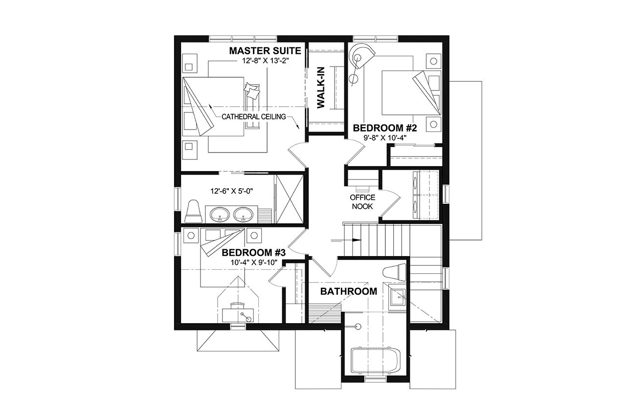 Victorian House Plan - Hazel 2 47946 - 2nd Floor Plan