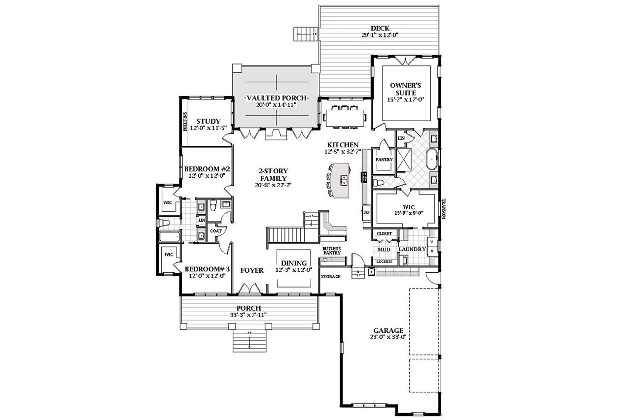 Farmhouse House Plan - River Oaks 56248 - 1st Floor Plan