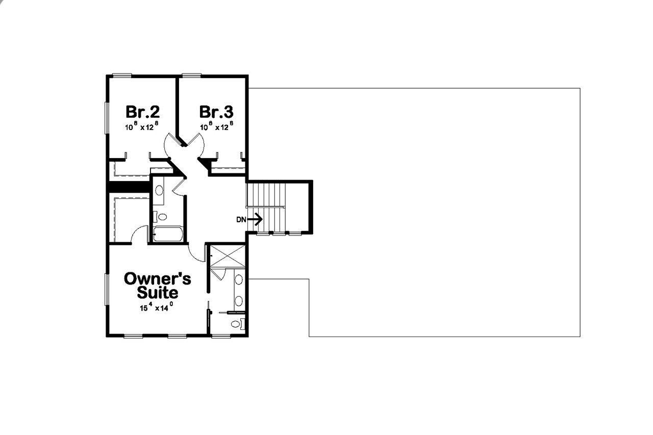 Secondary Image - Farmhouse House Plan - Natalie Barndominium 35495 - 2nd Floor Plan