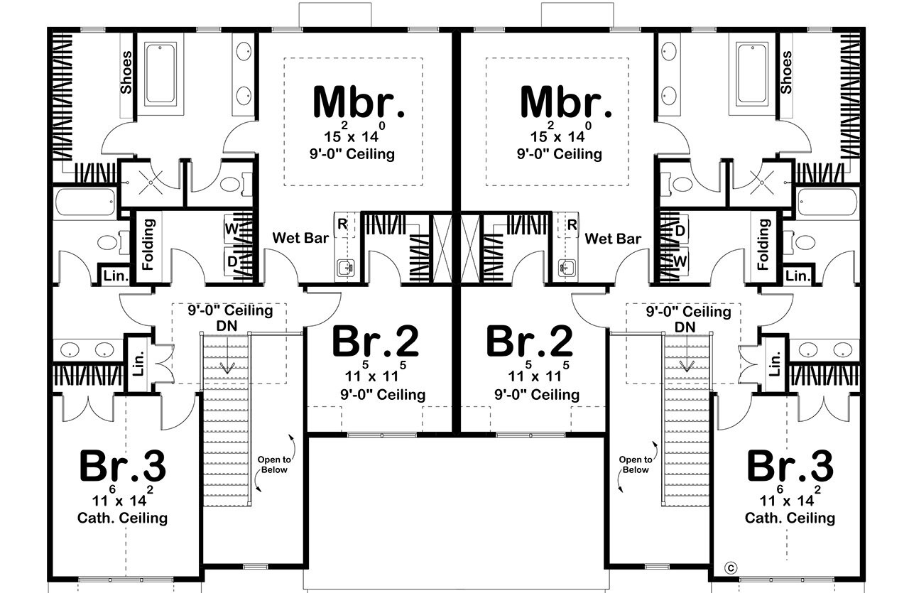 Farmhouse House Plan - Abilene 68731 - 2nd Floor Plan