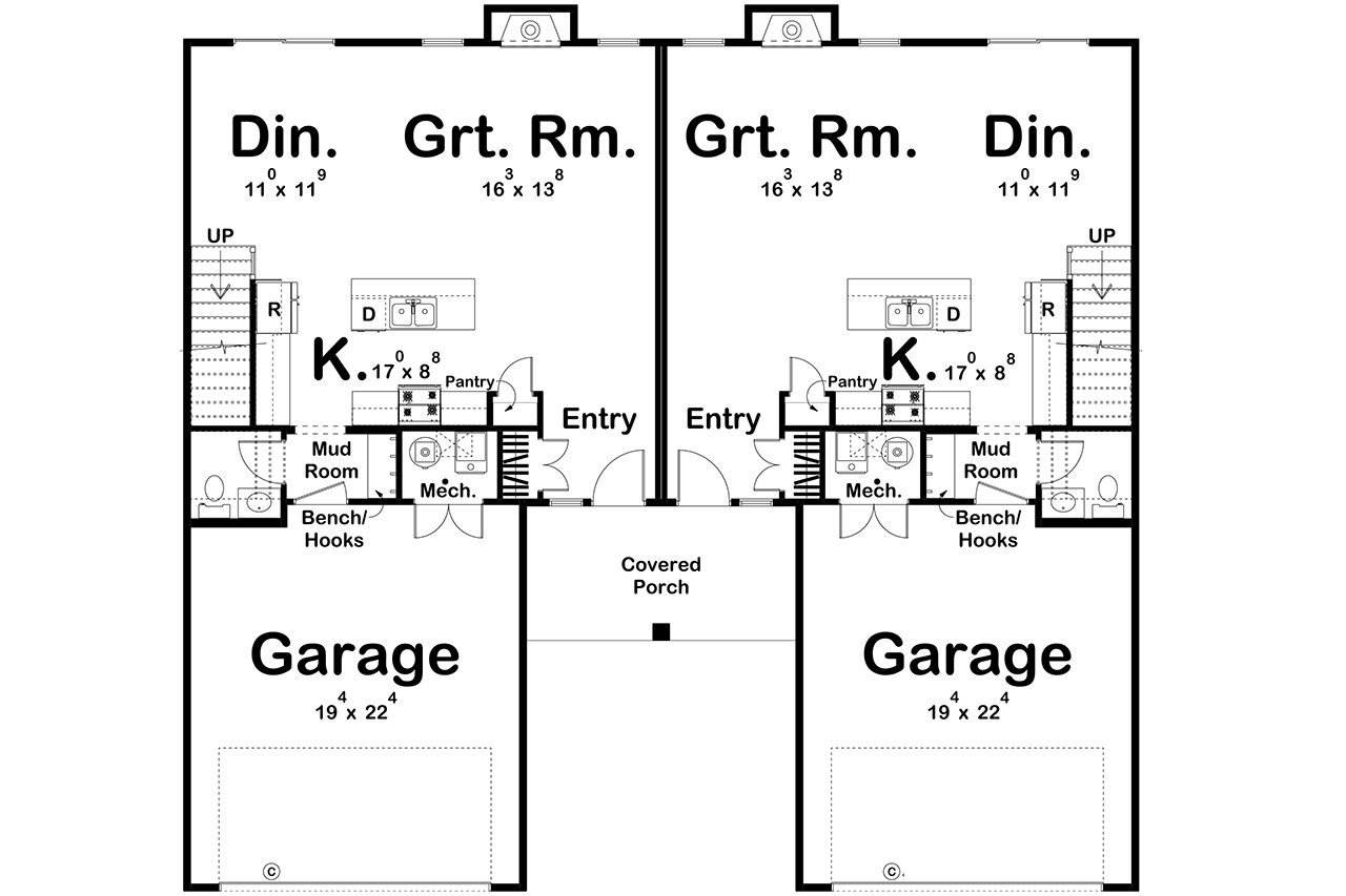 Farmhouse House Plan - Wilshire 40343 - 1st Floor Plan