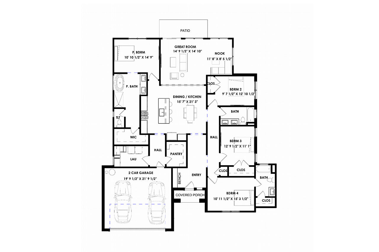 Farmhouse House Plan - 12134 - 1st Floor Plan