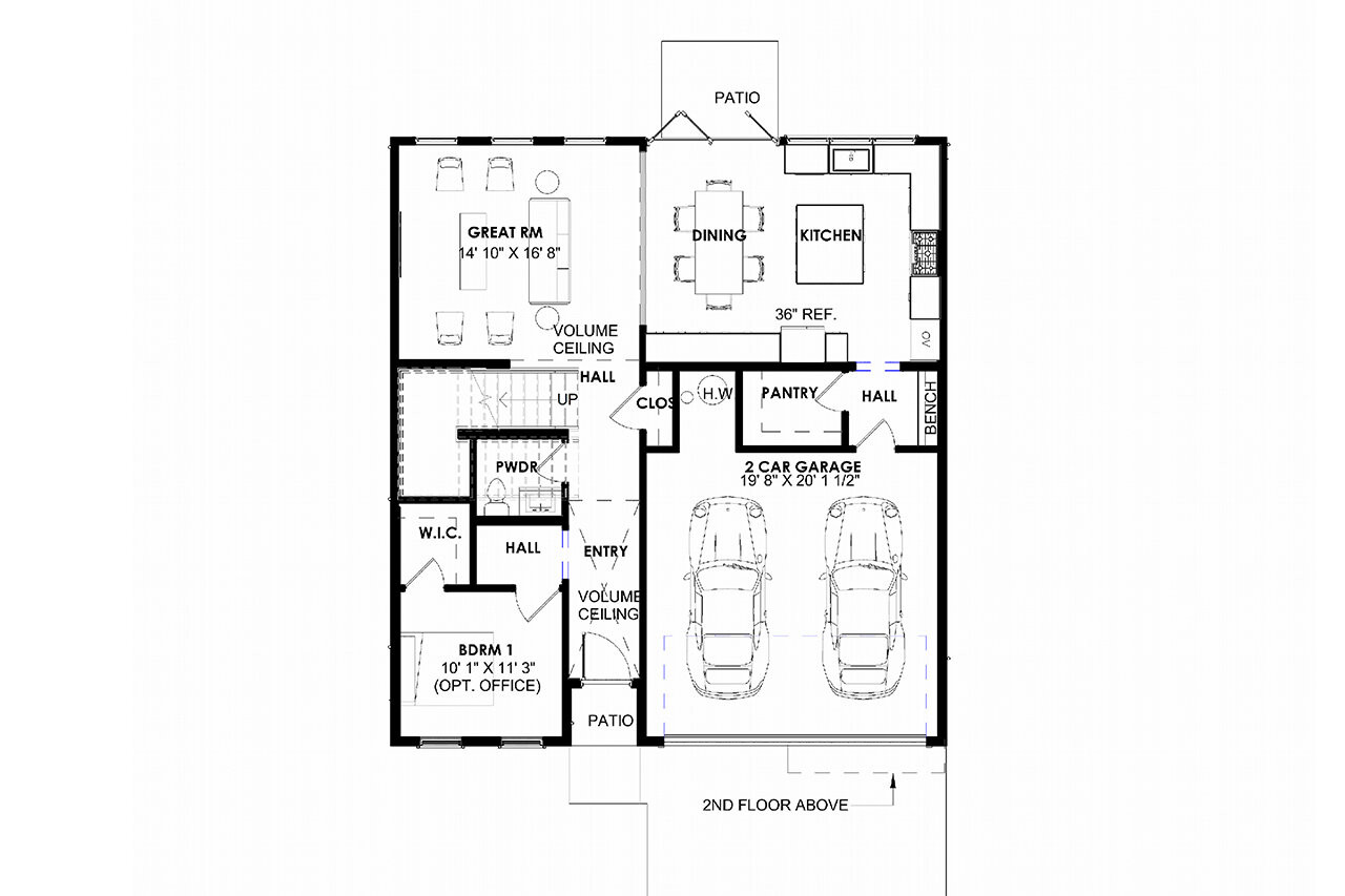 Farmhouse House Plan - 40214 - 1st Floor Plan