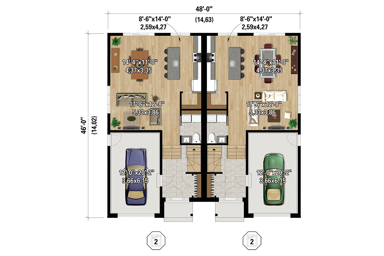 Traditional House Plan - 58637 - 1st Floor Plan