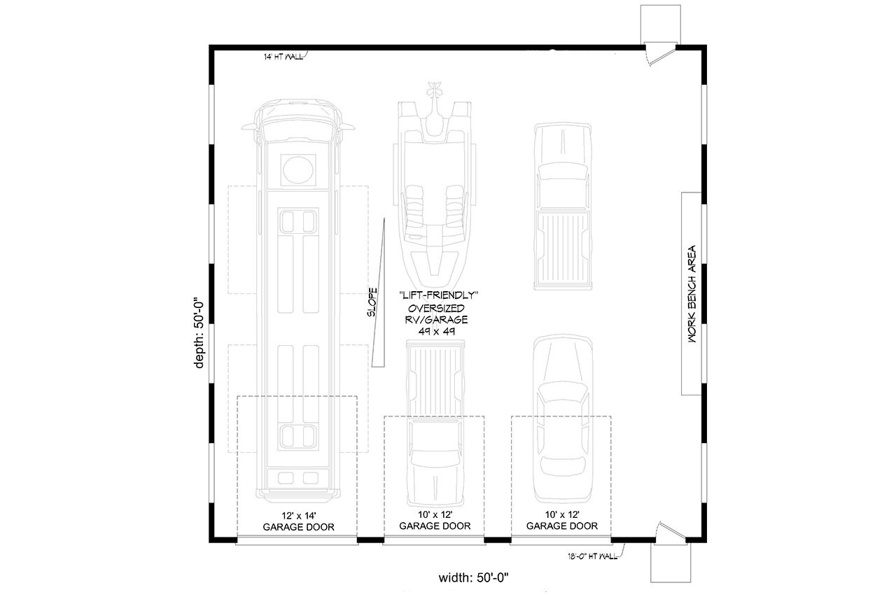 Contemporary House Plan - Bowen Creek RV 77935 - 1st Floor Plan