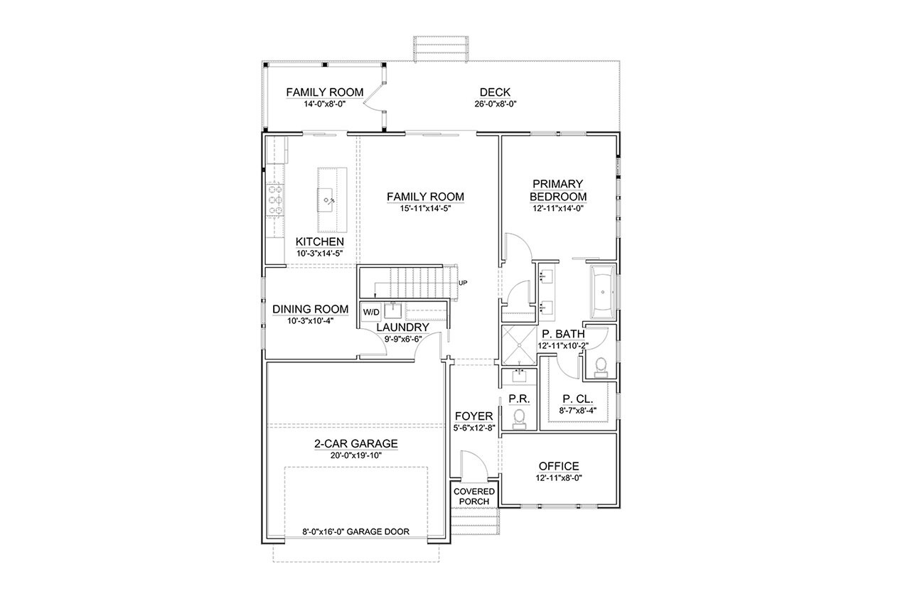 Bungalow House Plan - 12619 - 1st Floor Plan