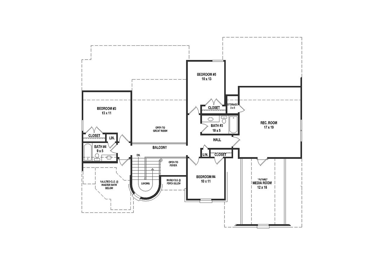 Secondary Image - French Country House Plan - 31287 - 2nd Floor Plan