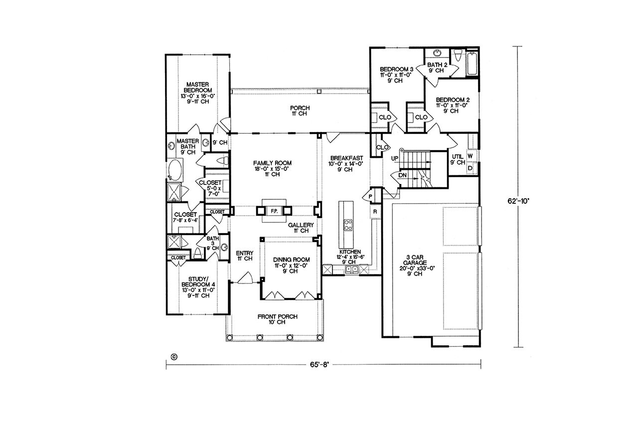 Farmhouse House Plan - Crescent Court 86073 - 1st Floor Plan
