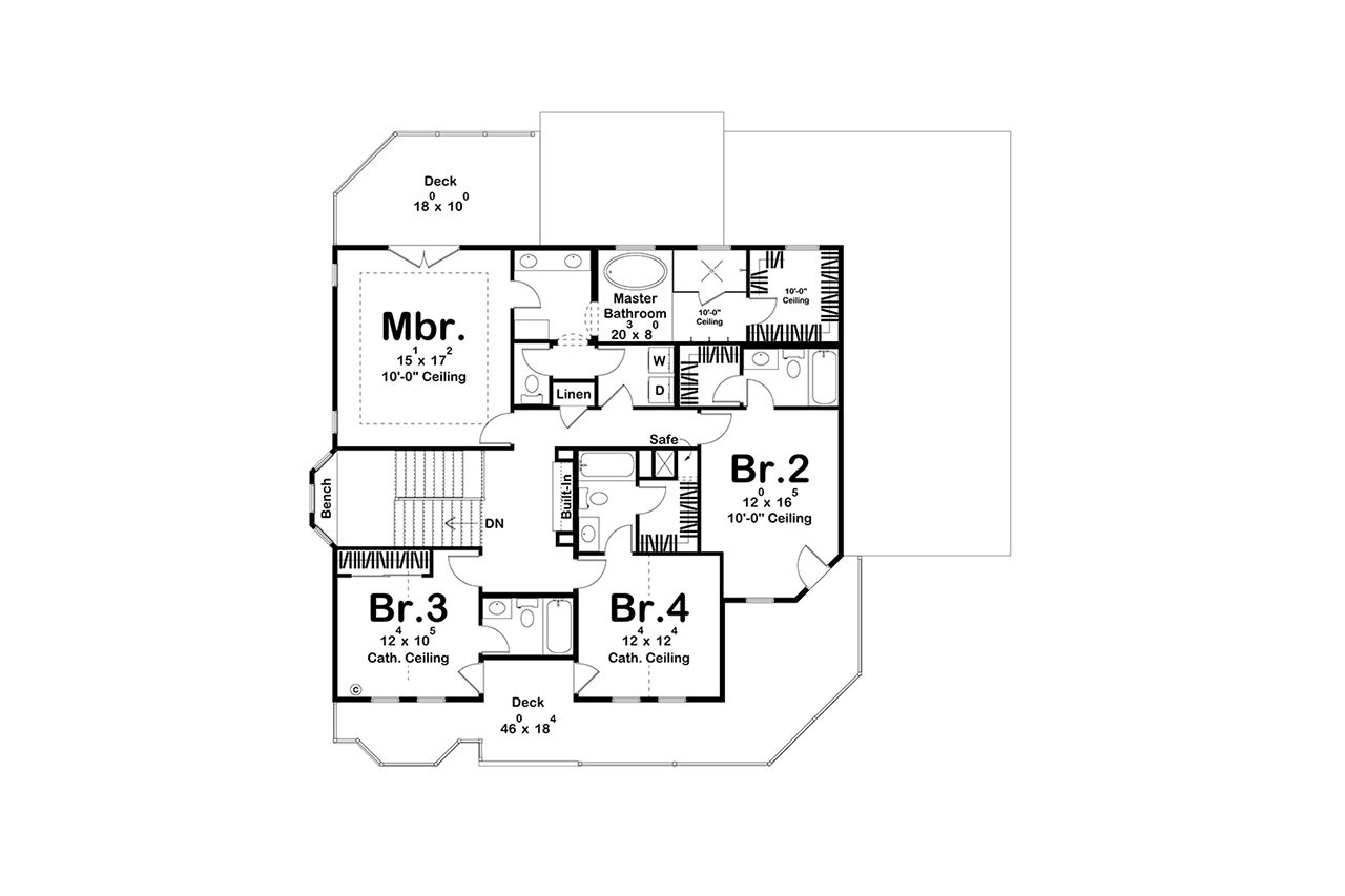 Victorian House Plan - Alice 91483 - 2nd Floor Plan