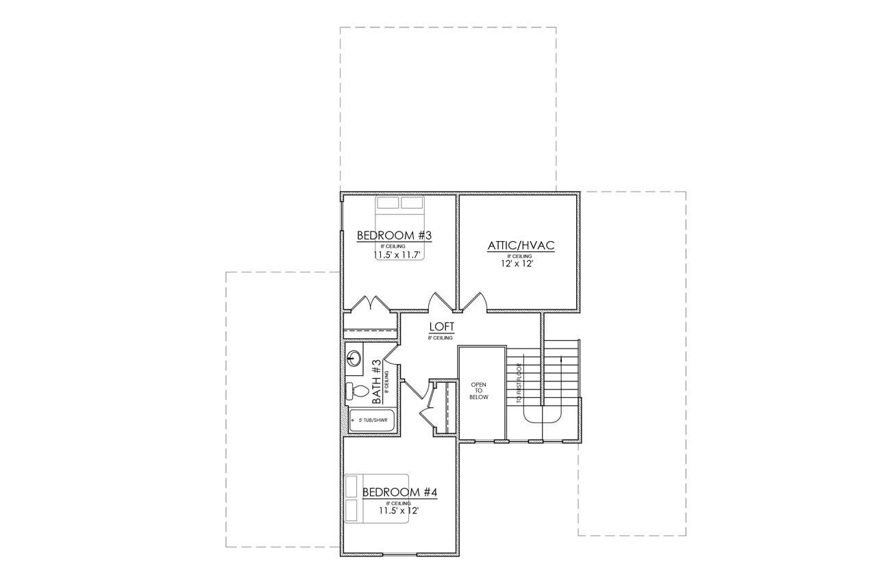 Secondary Image - Farmhouse House Plan - Bristol 33146 - 2nd Floor Plan