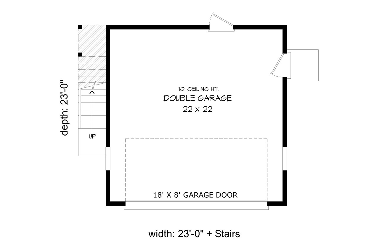 Traditional House Plan - Upland Terrace Garage 37408 - 1st Floor Plan