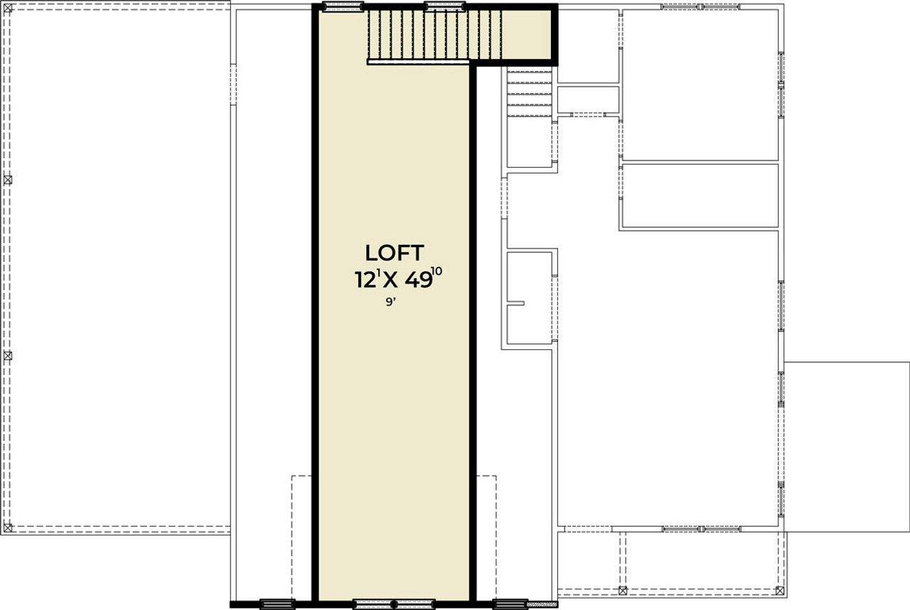 Secondary Image - Farmhouse House Plan - 50125 - 2nd Floor Plan