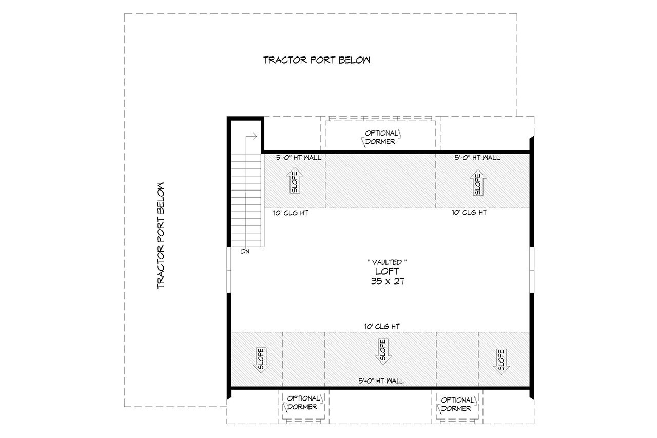 Secondary Image - Country House Plan - Timberhill Trail Barn 28171 - 2nd Floor Plan