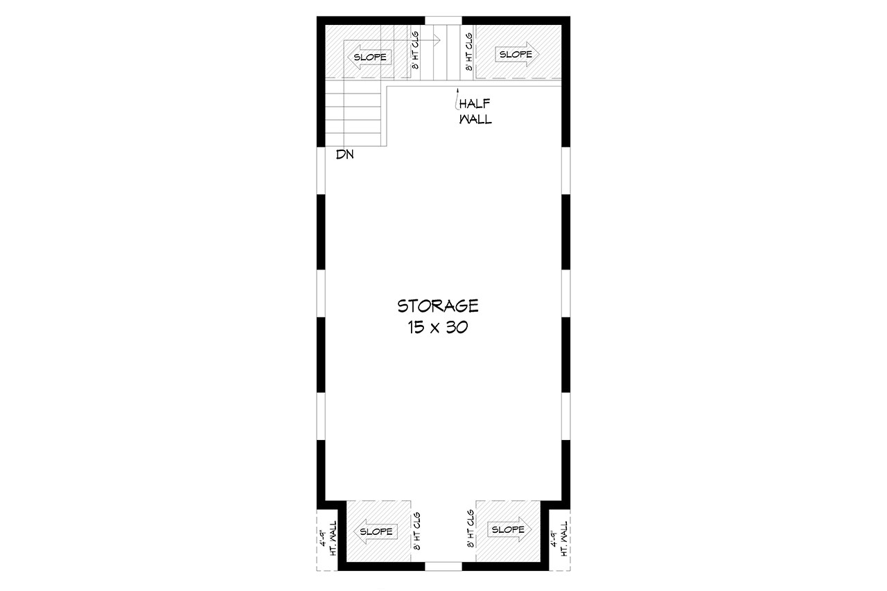 Secondary Image - Cape Cod House Plan - Blue Hills ADU 3 74932 - 2nd Floor Plan