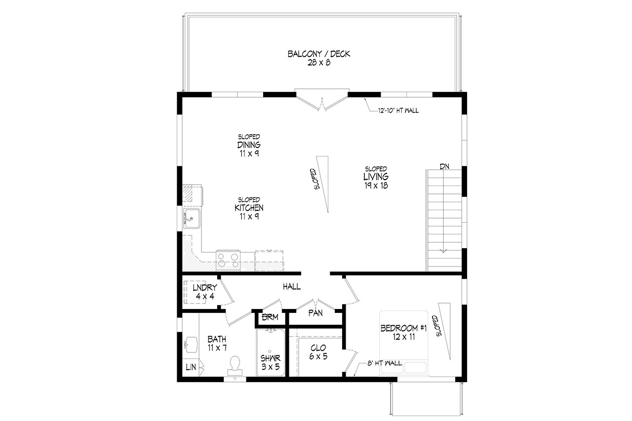 Secondary Image - Modern House Plan - Lazy Bay 36898 - 2nd Floor Plan