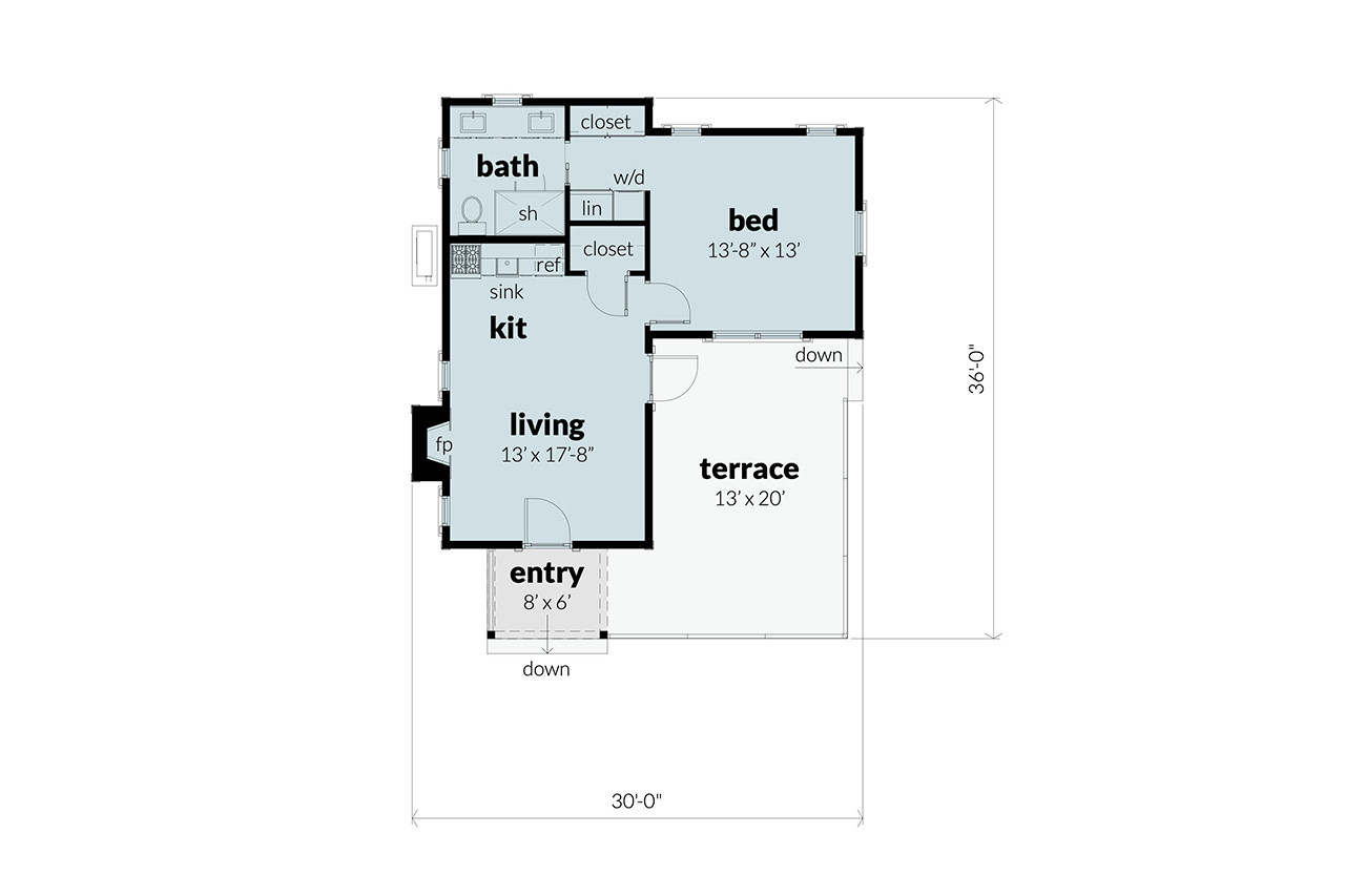 Farmhouse House Plan - Sugar Maple  30601 - 1st Floor Plan