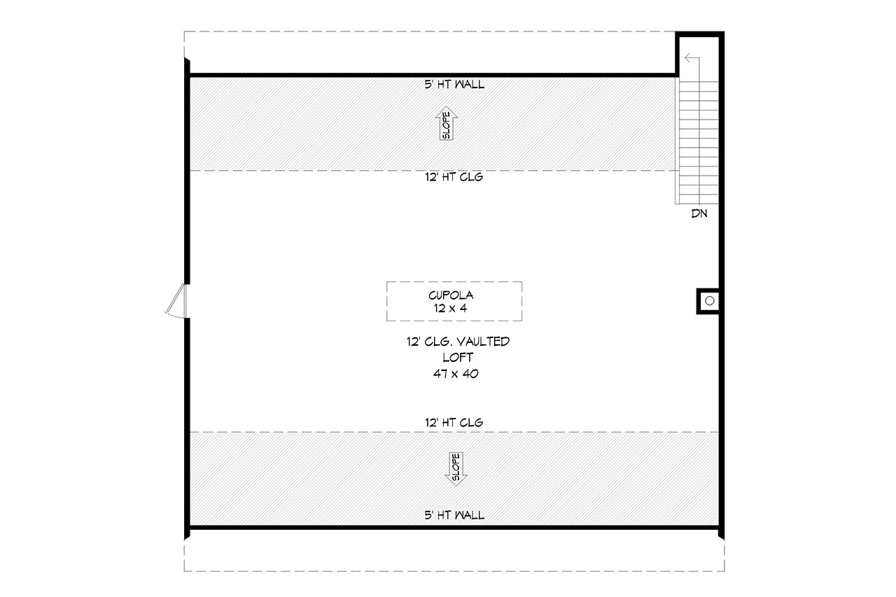 Secondary Image - Country House Plan - Dutch Ridge Barn 48722 - 2nd Floor Plan