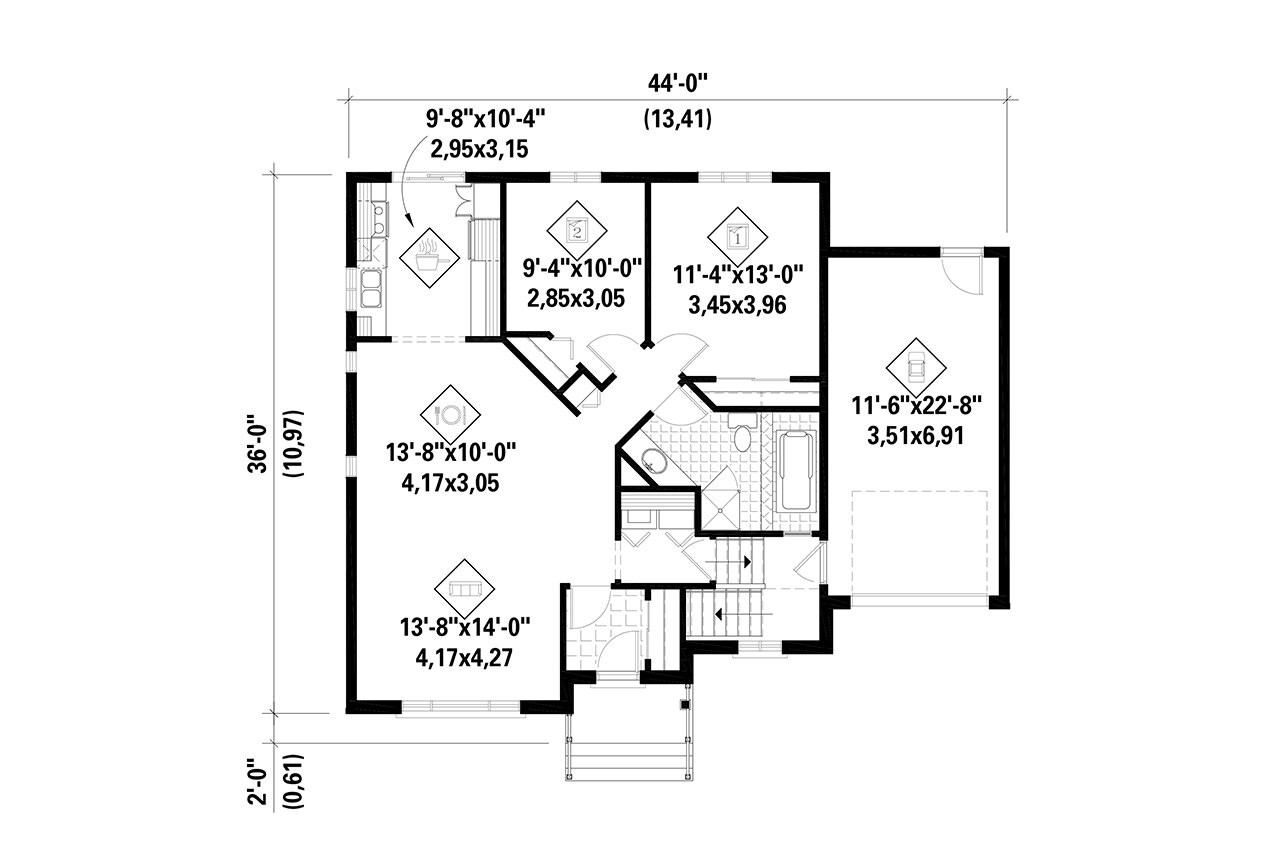 Classic House Plan - 84315 - 1st Floor Plan