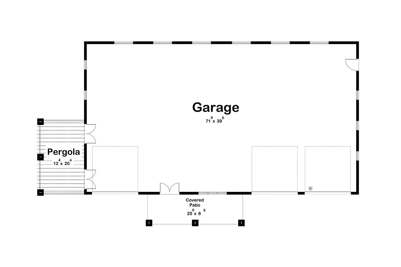 Modern House Plan - Parkside 77625 - 1st Floor Plan