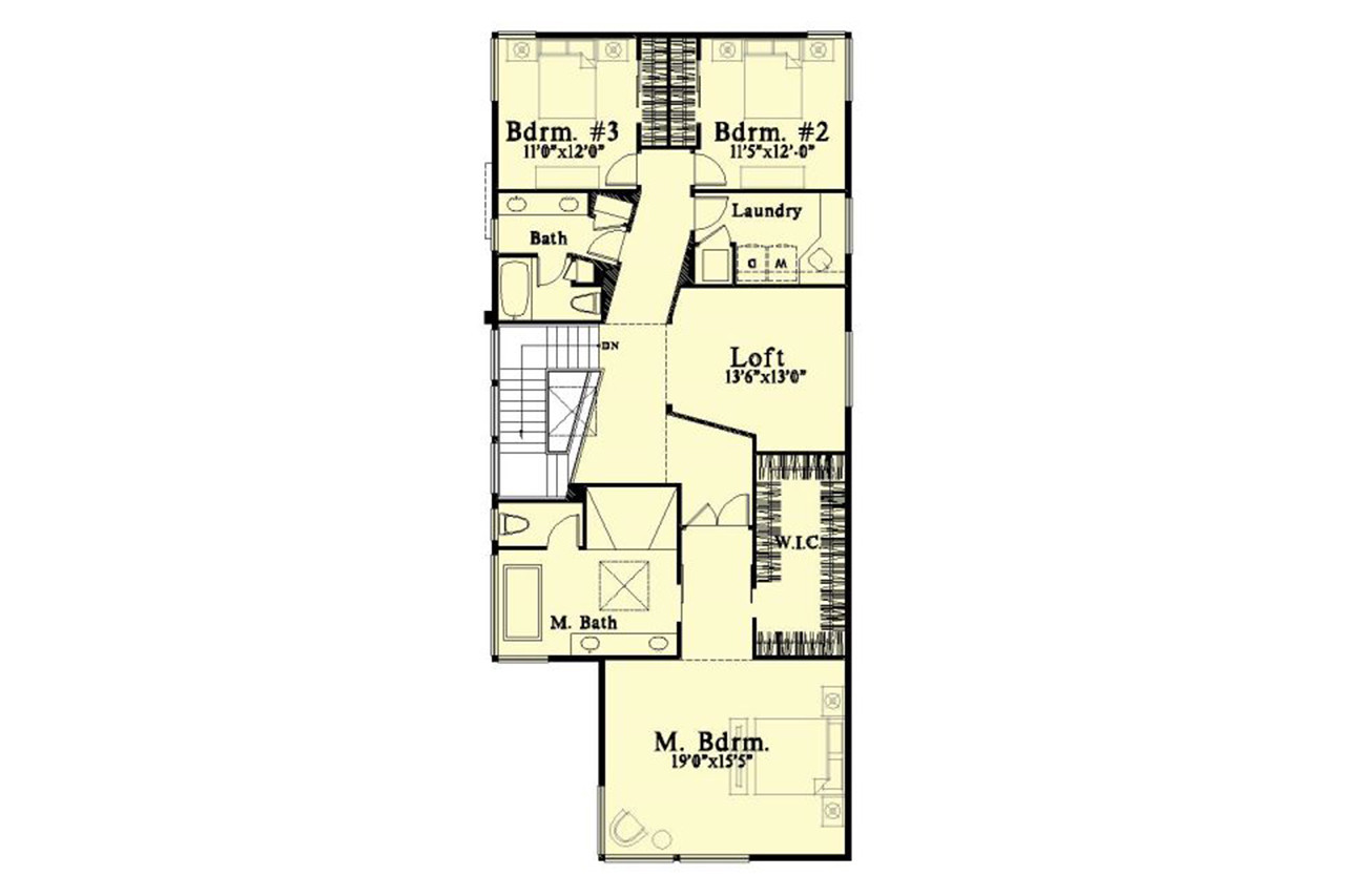 Contemporary House Plan - 50826 - 2nd Floor Plan