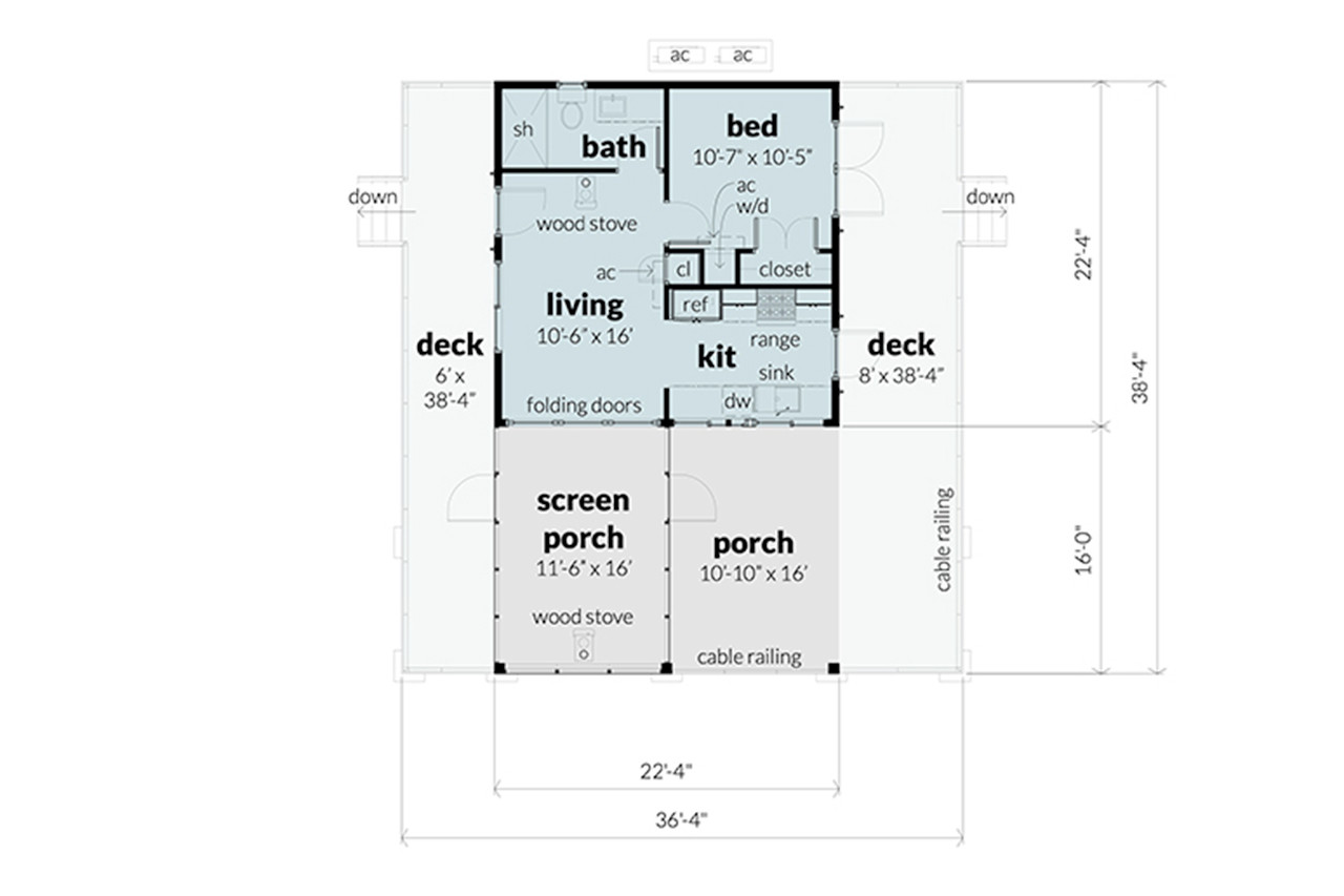 Modern House Plan - Tallulah 58732 - 1st Floor Plan