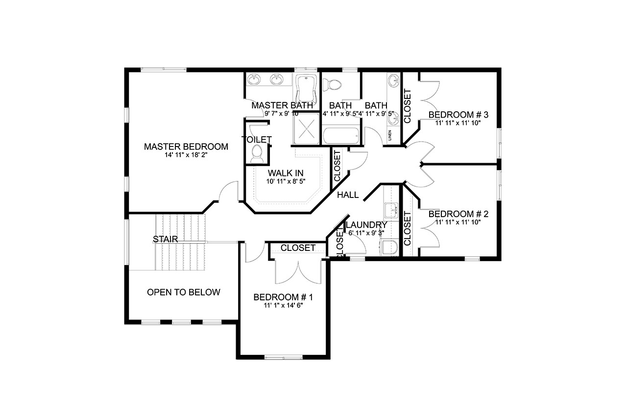 Craftsman House Plan - Granada 40832 - 2nd Floor Plan