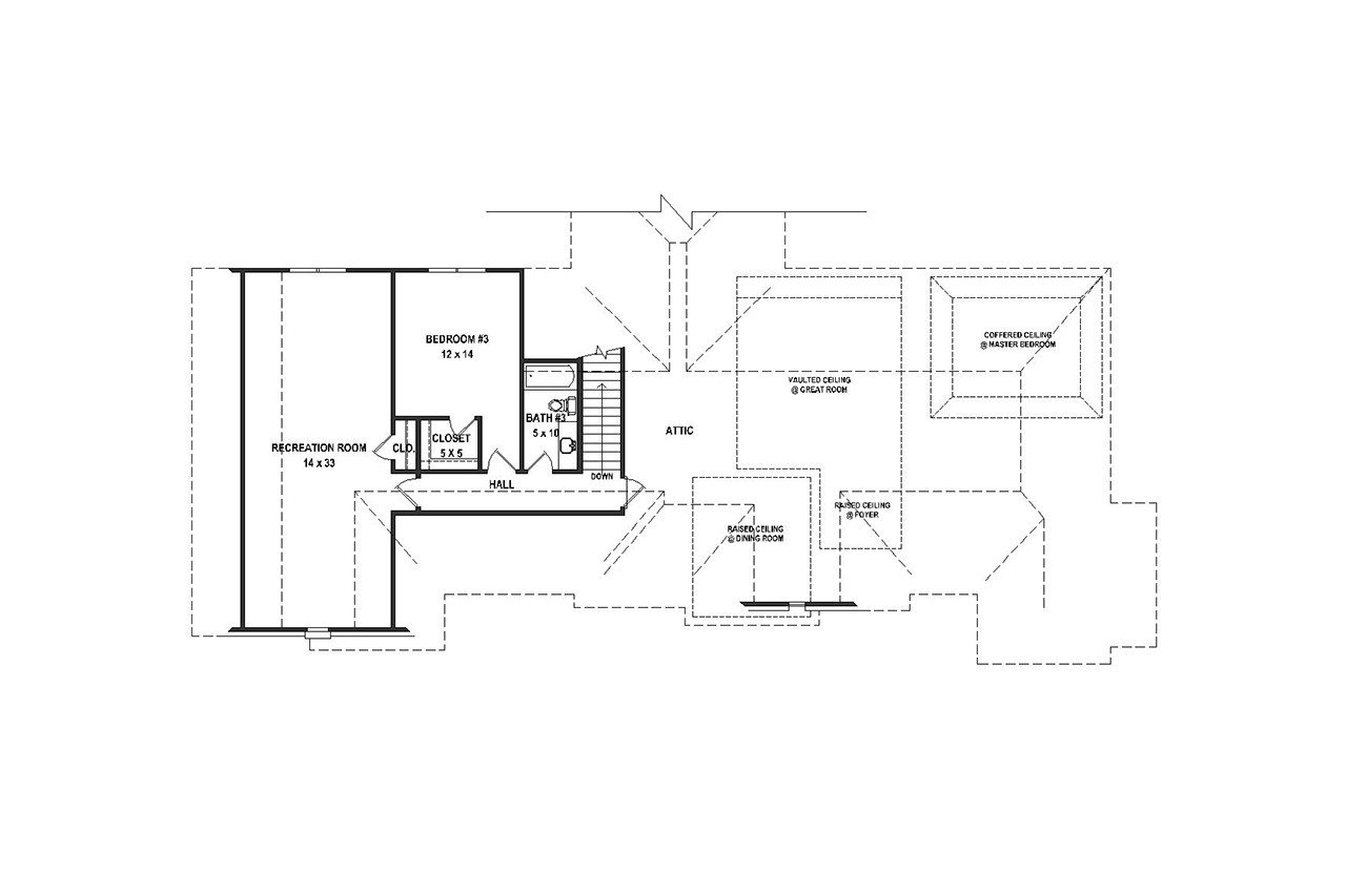 Secondary Image - French Country House Plan - 56558 - 2nd Floor Plan