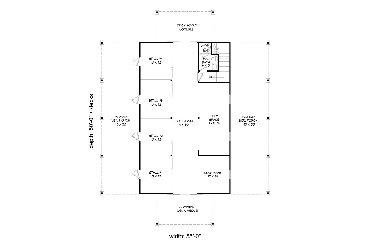 Country House Plan - Red Oaks Barn 16667 - 1st Floor Plan