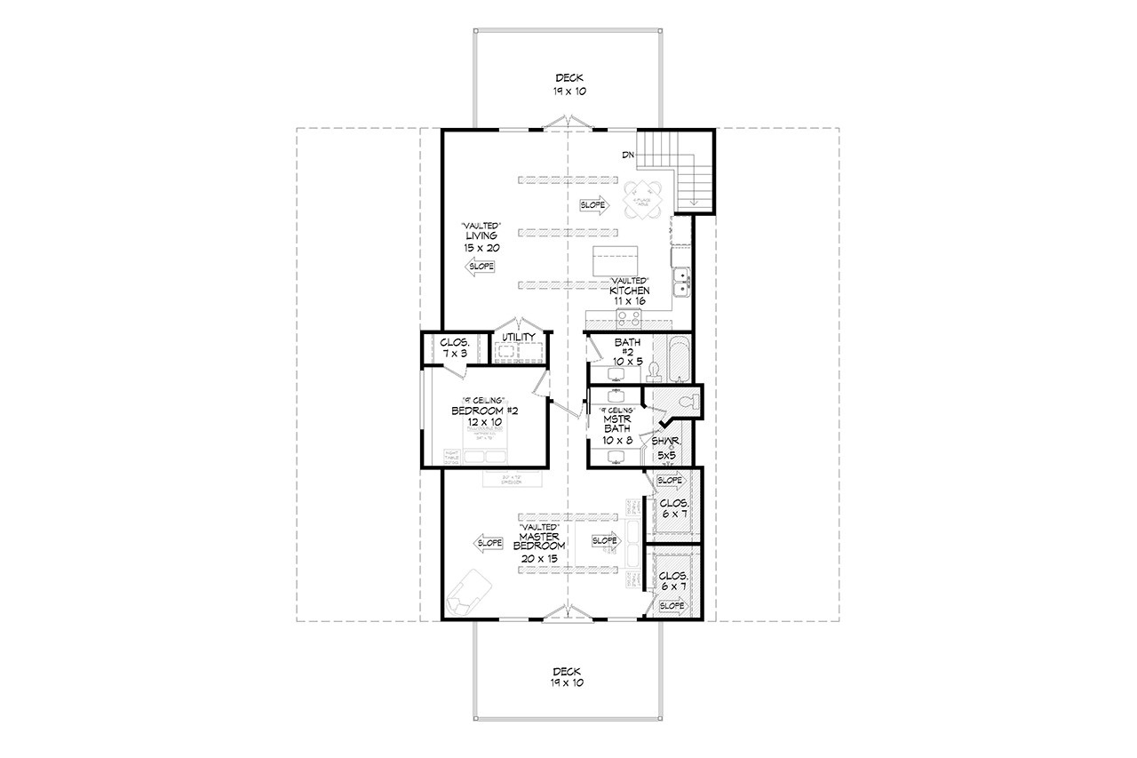 Secondary Image - Country House Plan - Red Oaks Barn 16667 - 2nd Floor Plan