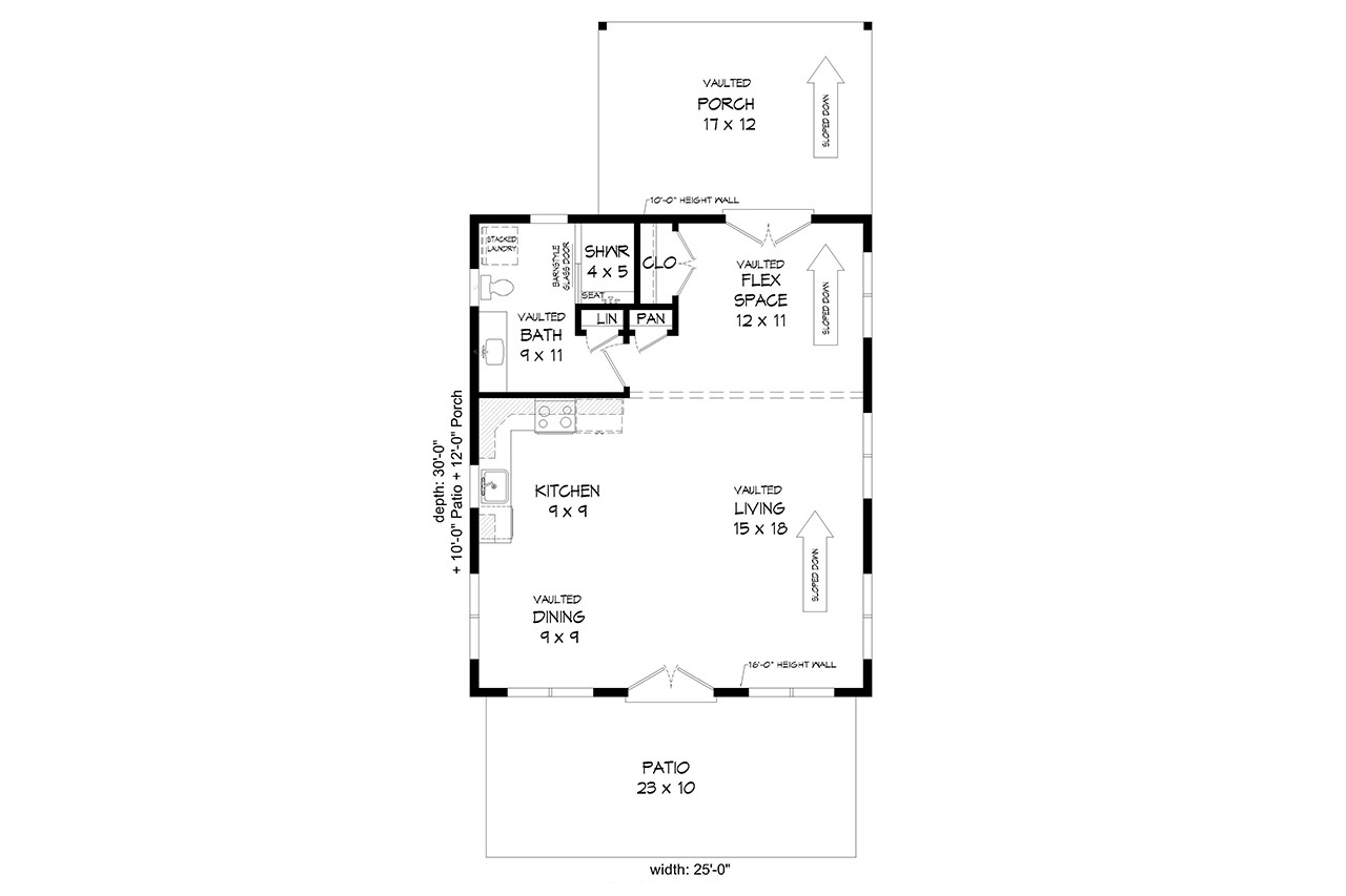 Traditional House Plan - Spring Creek Cabin 78157 - 1st Floor Plan