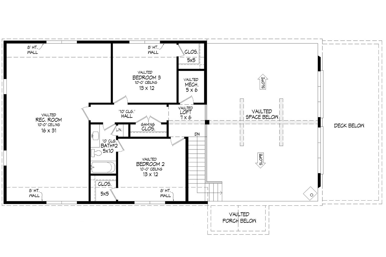 Secondary Image - Craftsman House Plan - Navajo Peak 2 19040 - 2nd Floor Plan