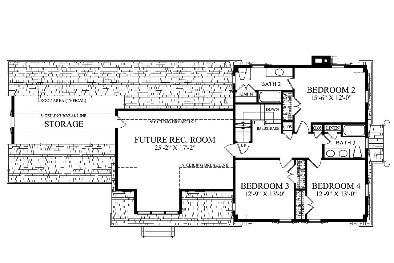 Cottage House Plan - Ivy Cottage 73612 - 2nd Floor Plan