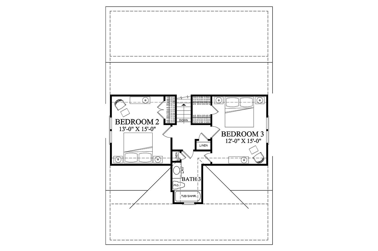 Cottage House Plan - Raspberry Cottage 41654 - 2nd Floor Plan
