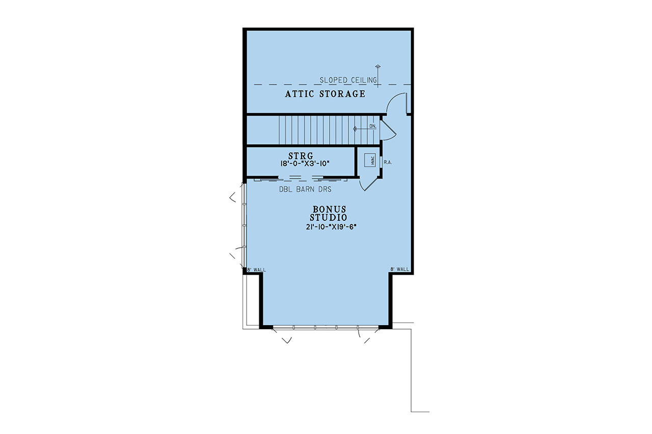 Farmhouse Style Home Plan - Summer Farms 77248 - Bonus Room Floor Plan  - Other Floor Plan