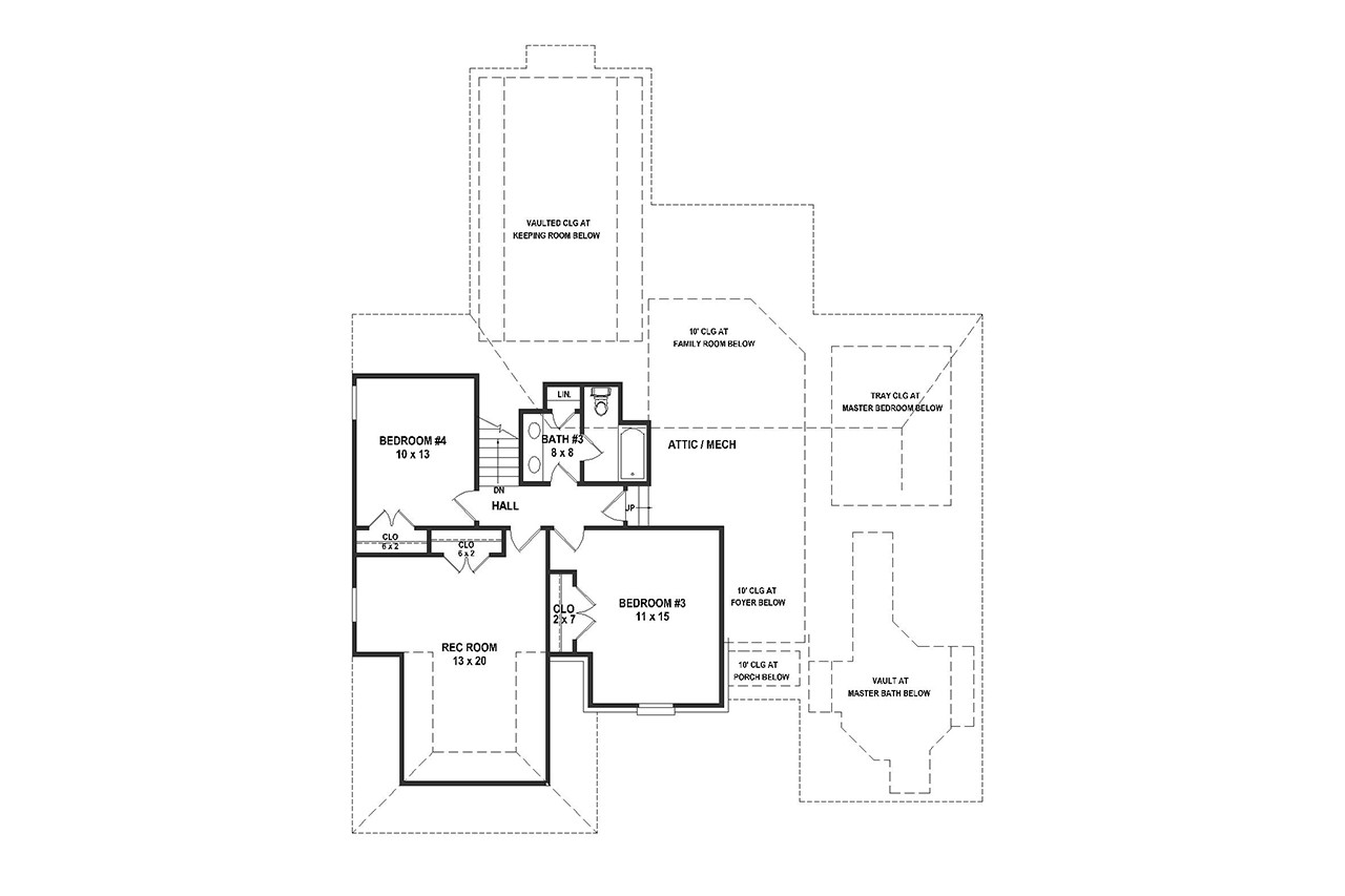 Secondary Image - Traditional House Plan - 85521 - 2nd Floor Plan