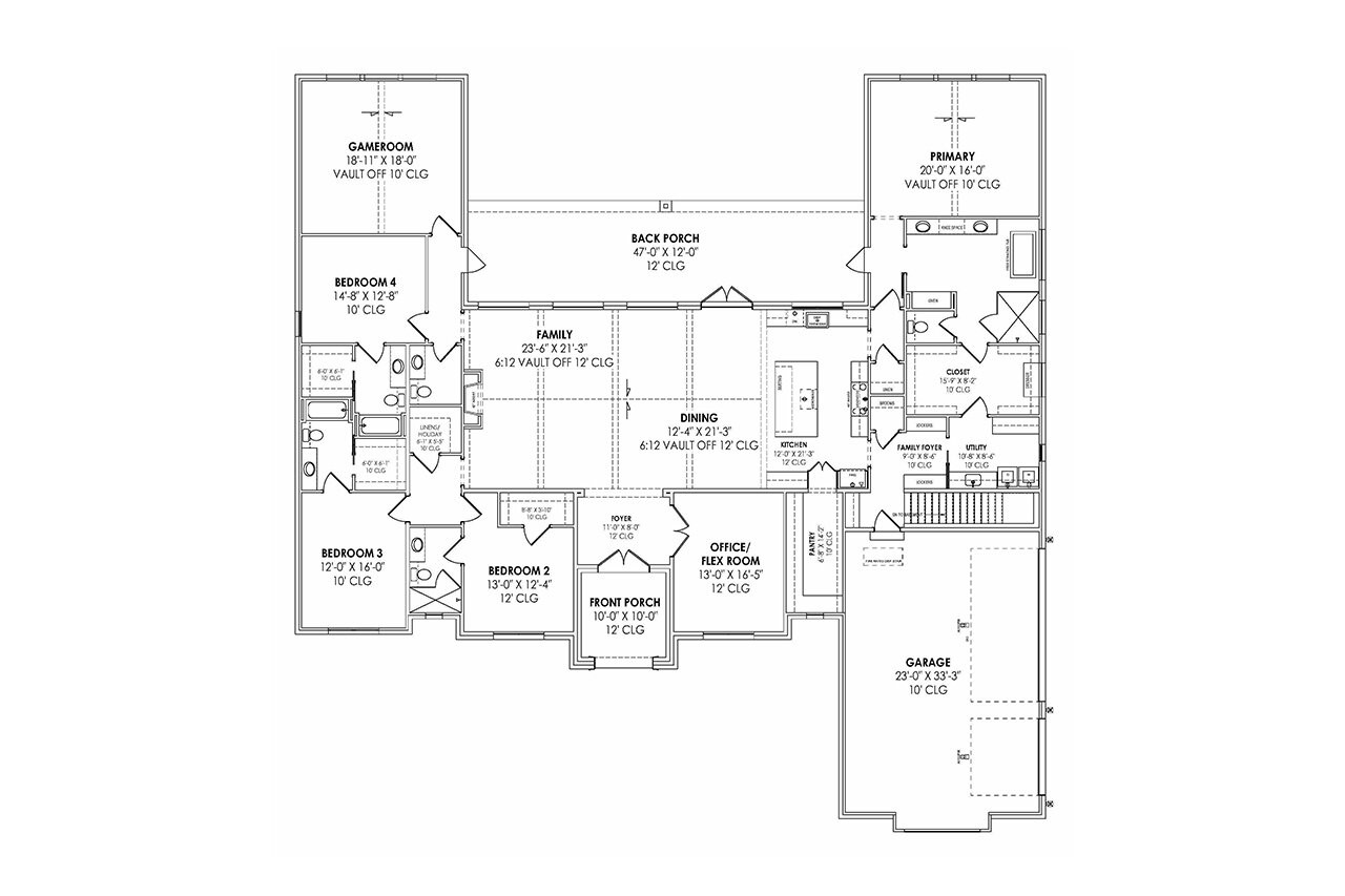 Tudor House Plan - 80275 - 1st Floor Plan