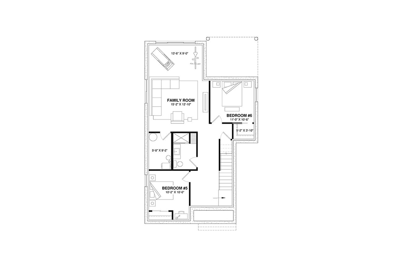 Modern House Plan - Nora 97763 - Basement Floor Plan