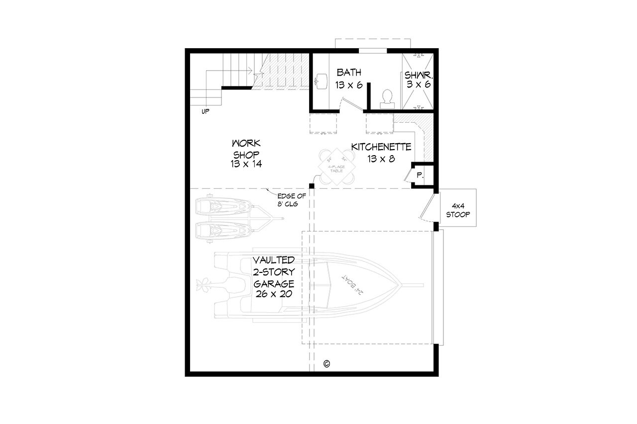 Modern House Plan - Lake Tahoe 2.5 69846 - 1st Floor Plan