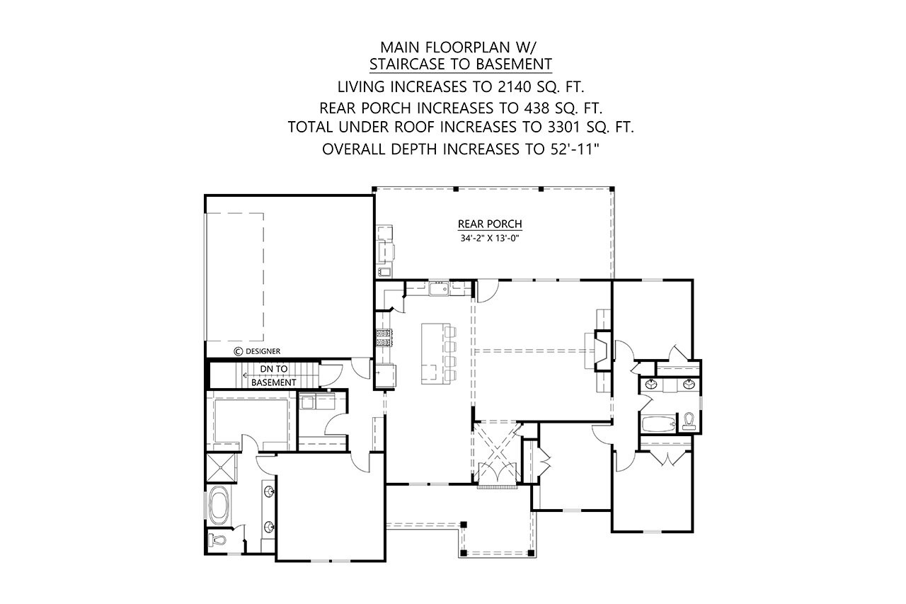 Farmhouse House Plan - Saddletree 94155 - Optional Floor Plan