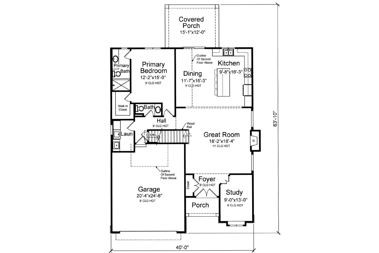 Country House Plan - New Clarkston 32210 - 1st Floor Plan