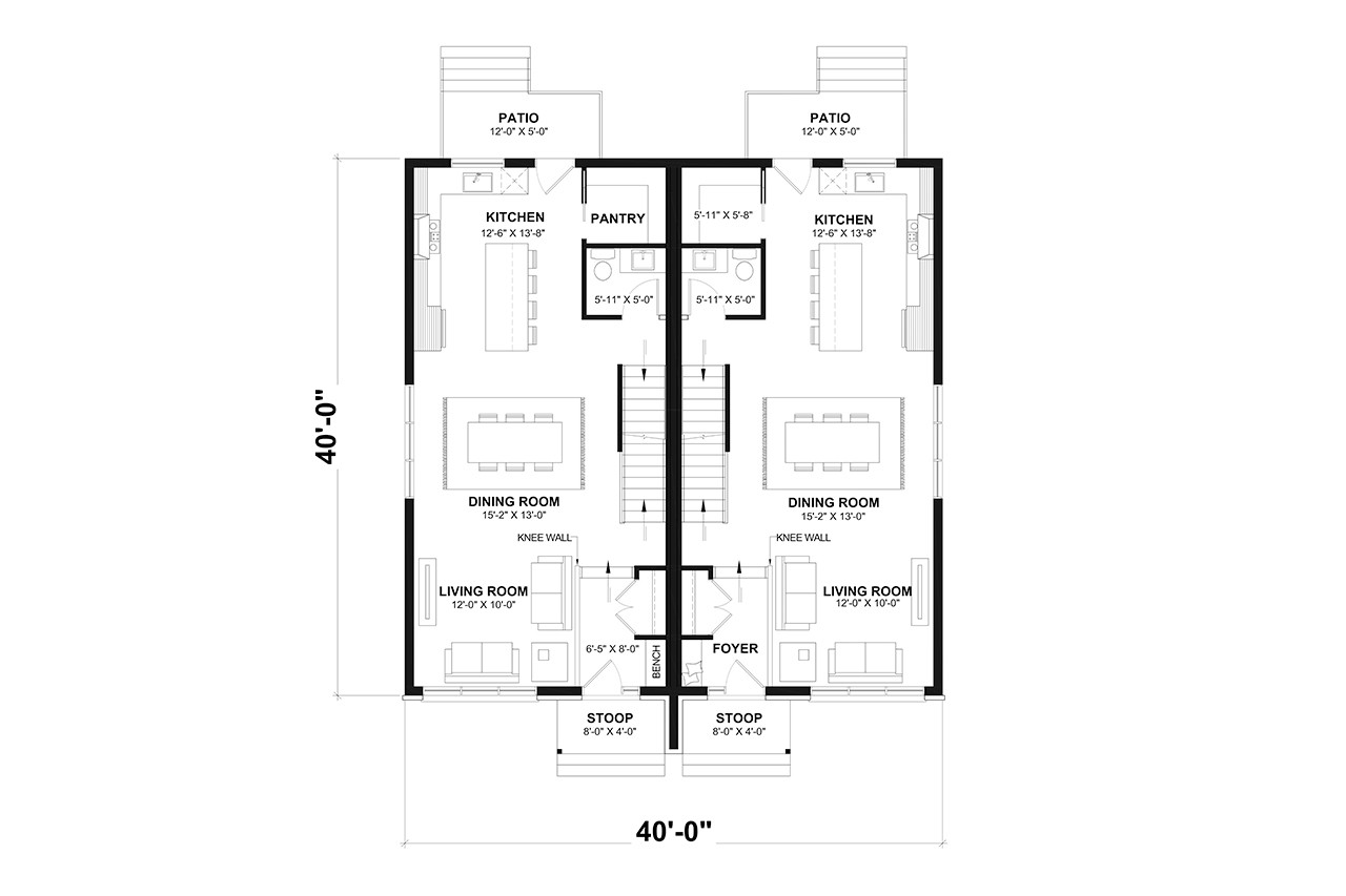 Modern House Plan - The Mallory 3 51957 - 1st Floor Plan